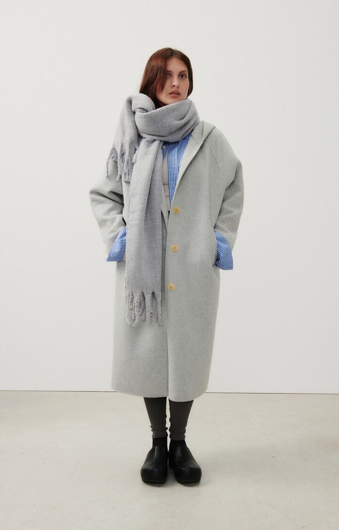 American Vintage ZI20AH Sjaal Gris chine noir