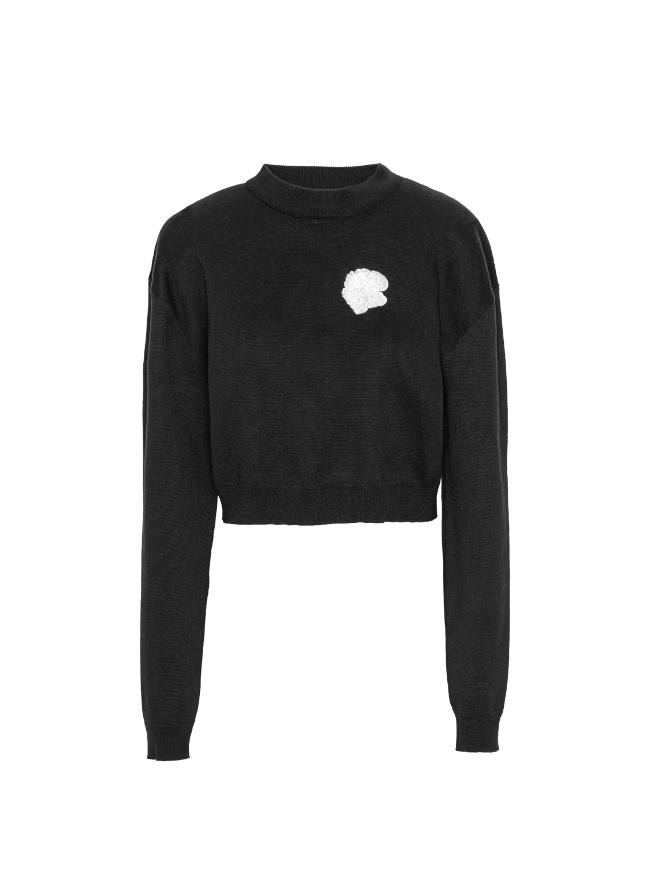 ROTATE Firm knit jumper Black