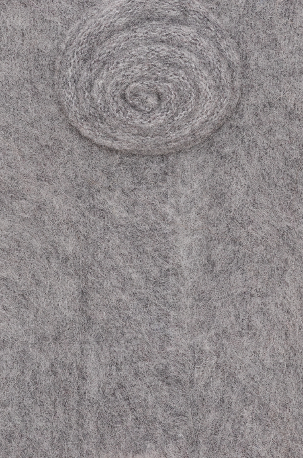 ROTATE Knit cropped cardigan Grey melange