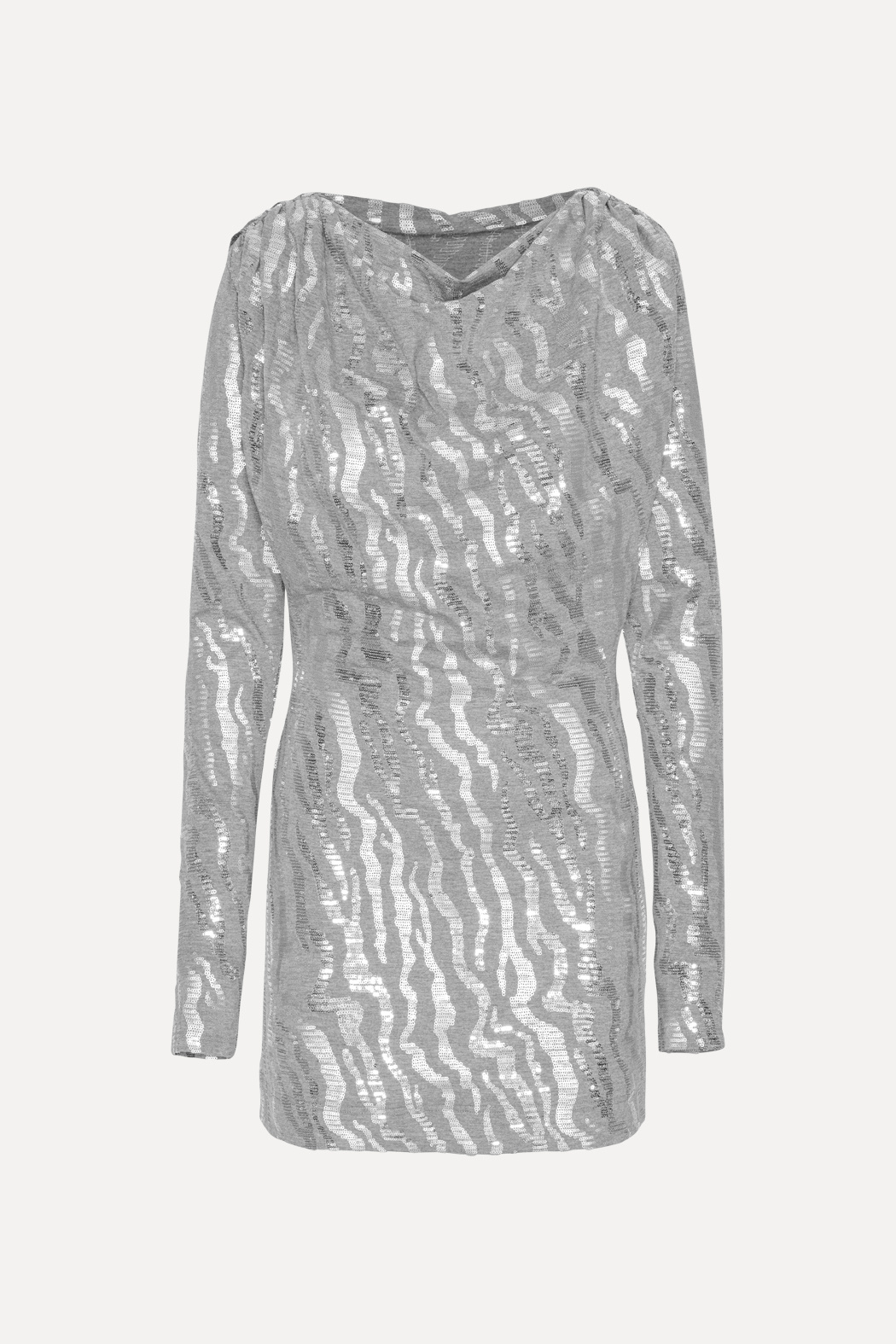 ROTATE Stretch sequin mini dress Dark grey melange