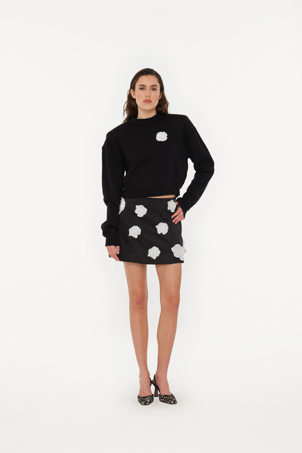 ROTATE Firm knit jumper Black