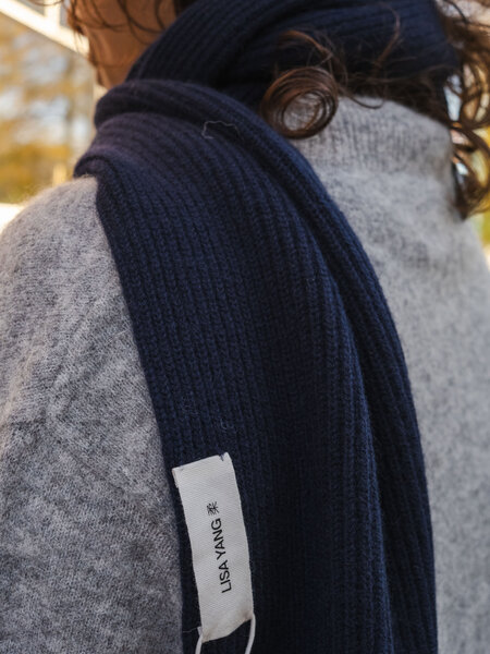 Lisa Yang Mavi scarf Navy
