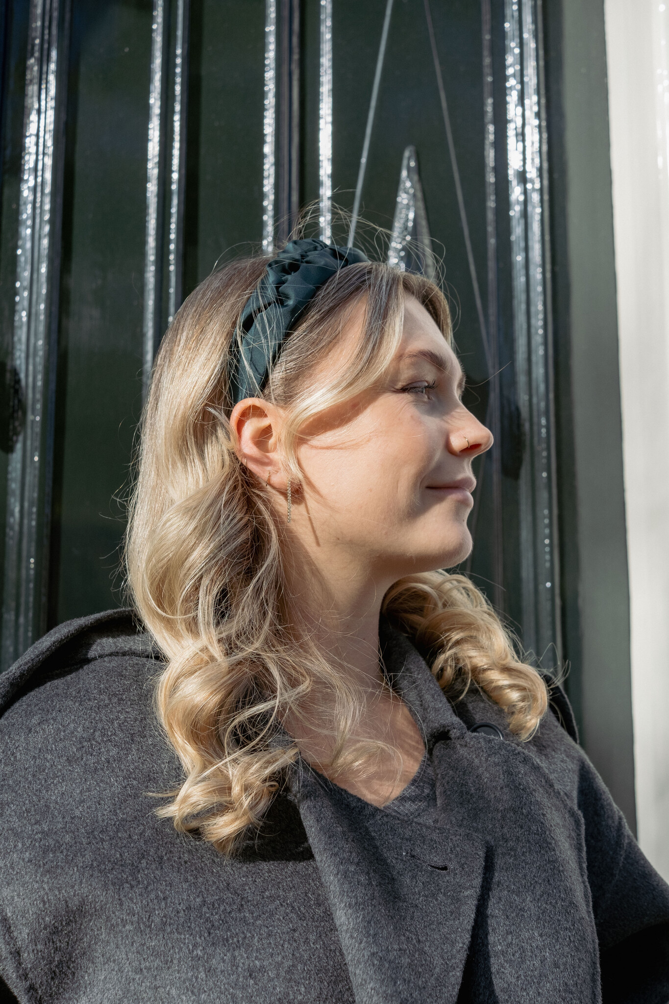 Sui Ava Moon dust Haarband Emerald green