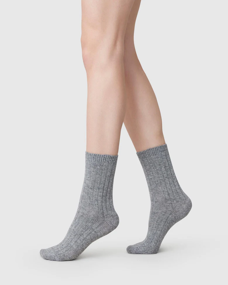 Swedish Stockings Bodil chunky Sokken Grey