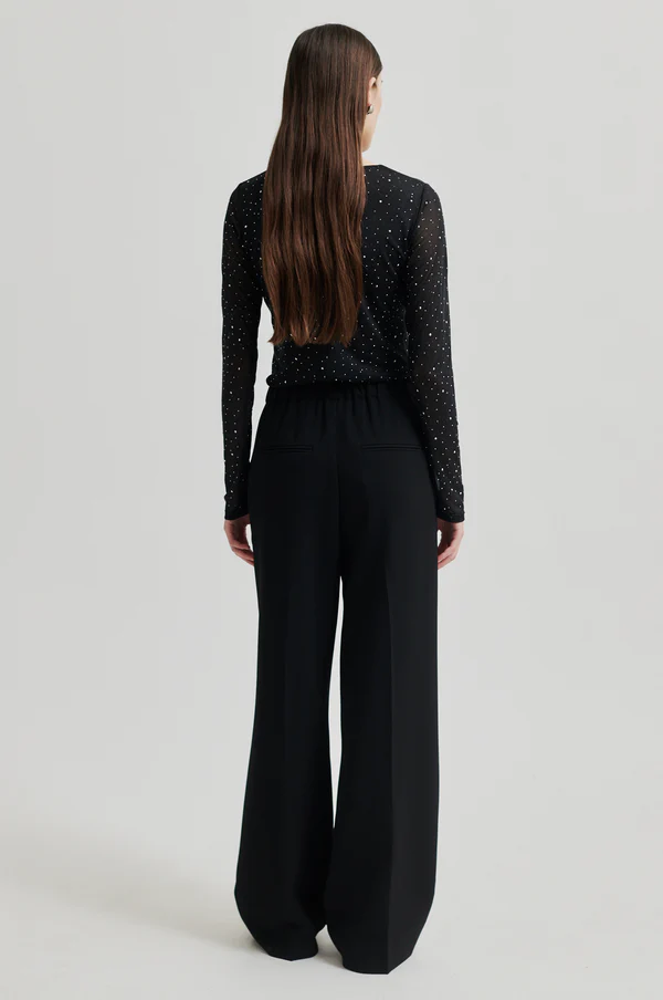 Second Female Edgy o-neck tee Black