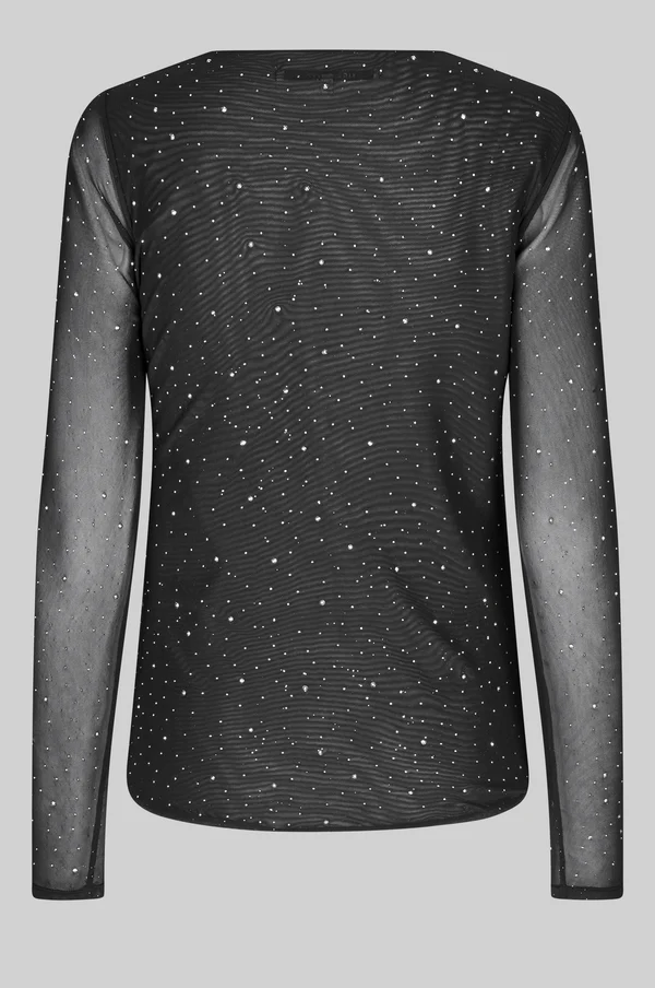 Second Female Edgy o-neck tee Black