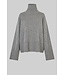 Second Female Alpha knit T-neck Mid Grey Melange