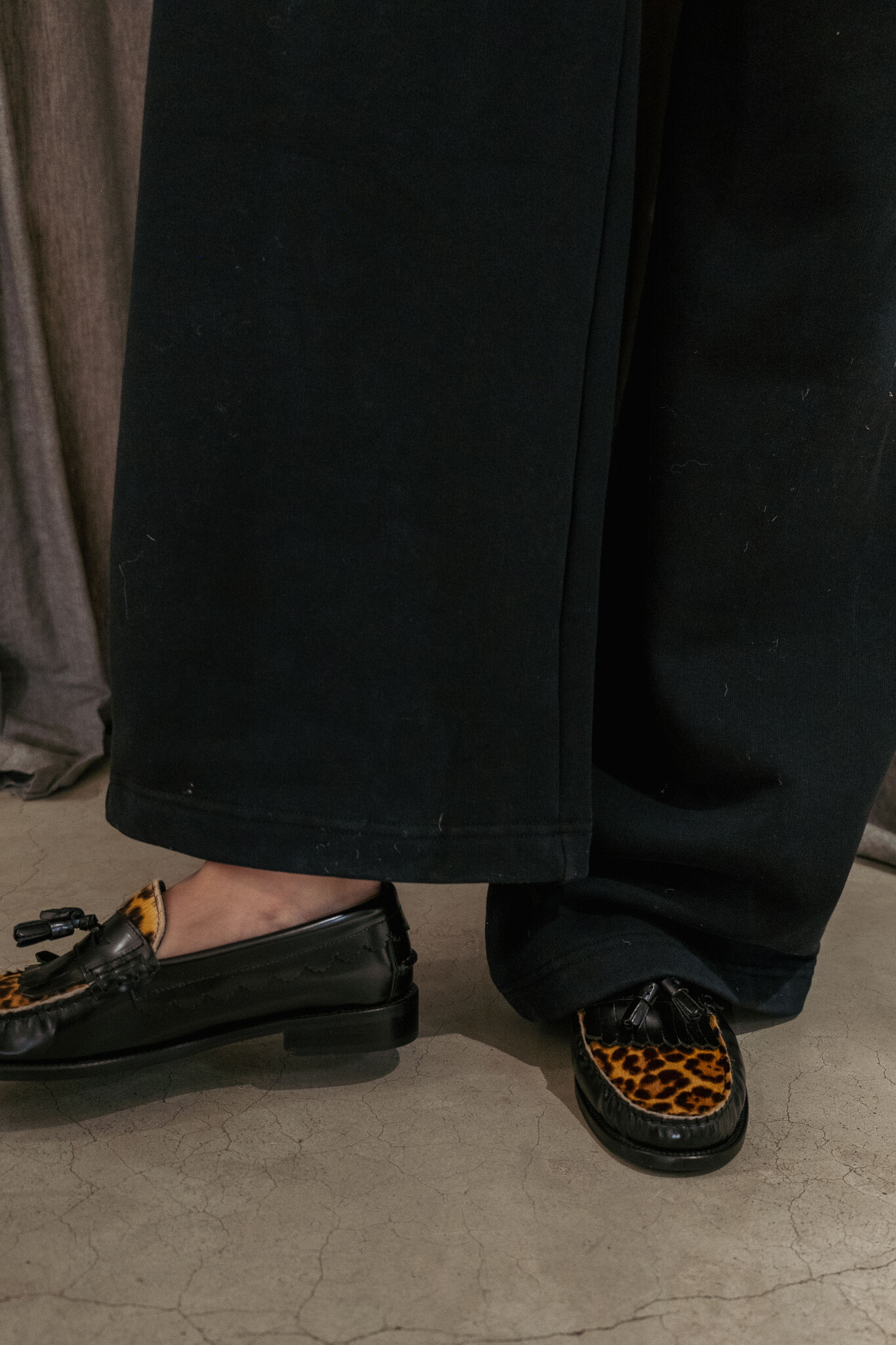 Toral TOWN loafers Black leopard