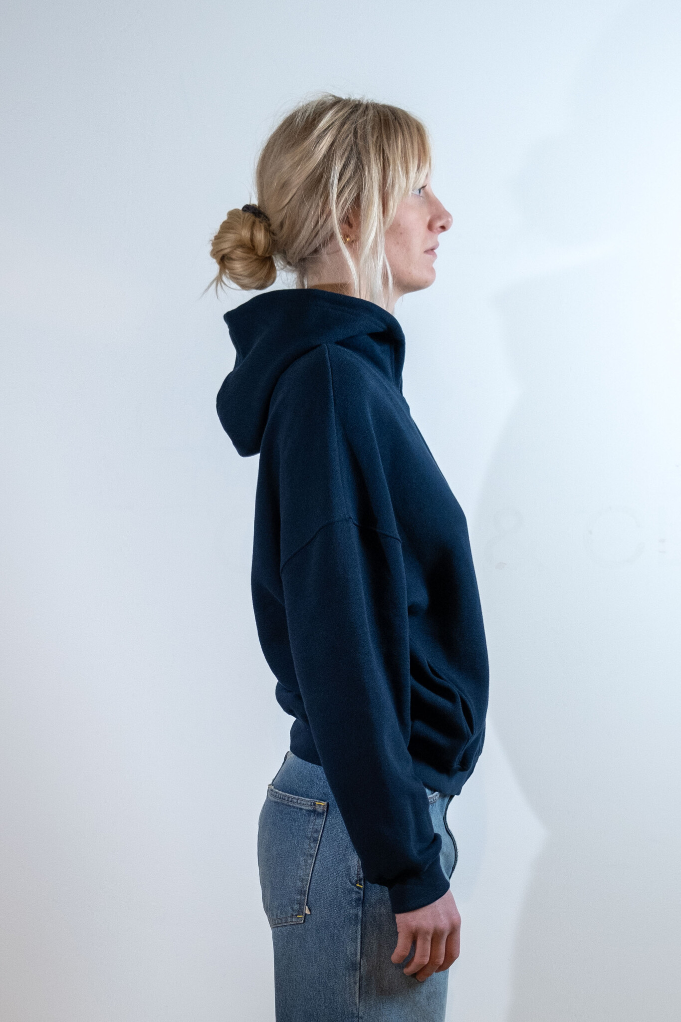 BLUE MORÉ MAUD hooded zip sweater Navy