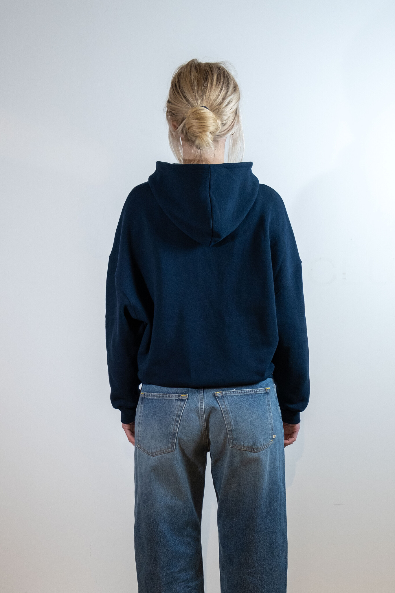 BLUE MORÉ MAUD hooded zip sweater Navy