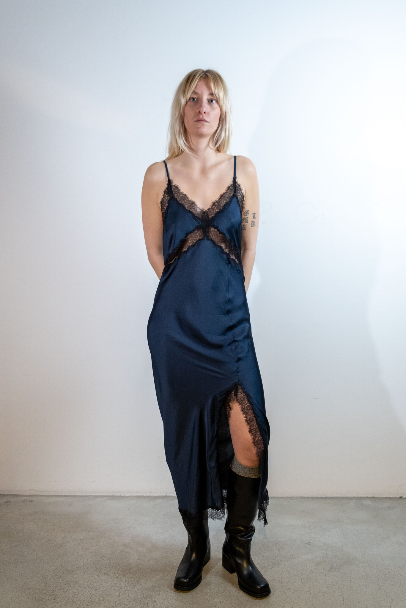 BLUE MORÉ Tijmen slip dress Dark navy