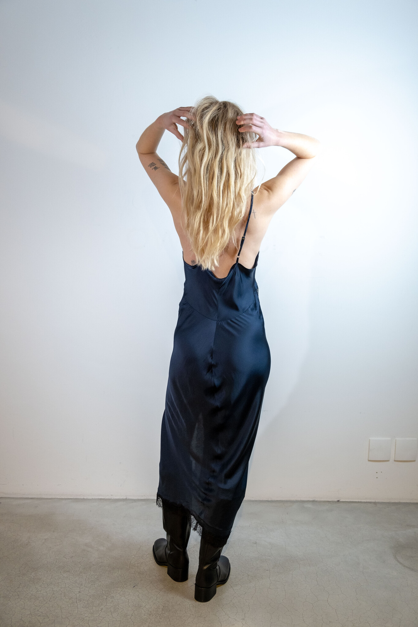 BLUE MORÉ Tijmen slip dress Dark navy