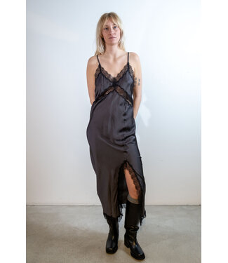 BLUE MORÉ Tijmen slip dress Dark Grey