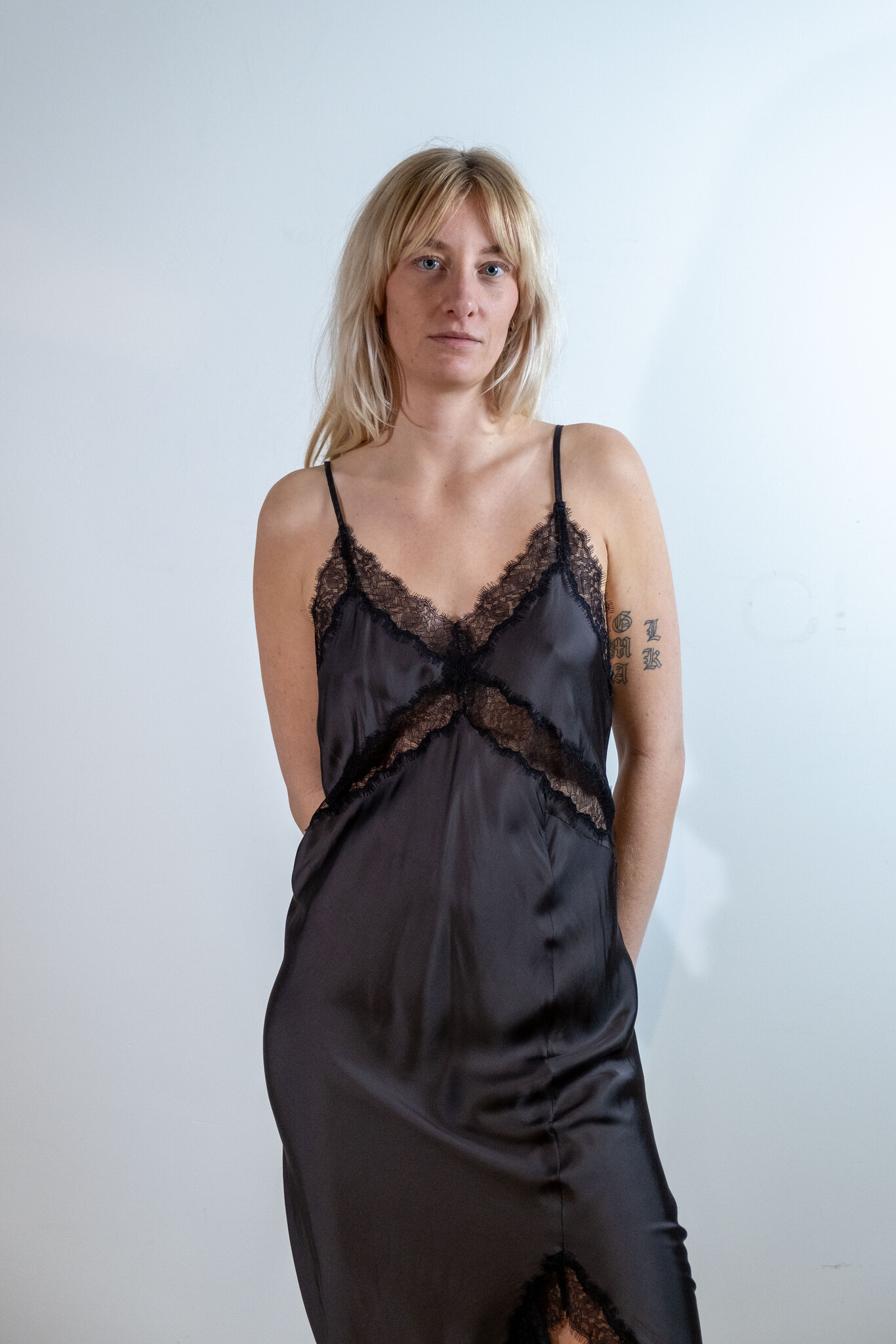 BLUE MORÉ Tijmen slip dress Dark Grey