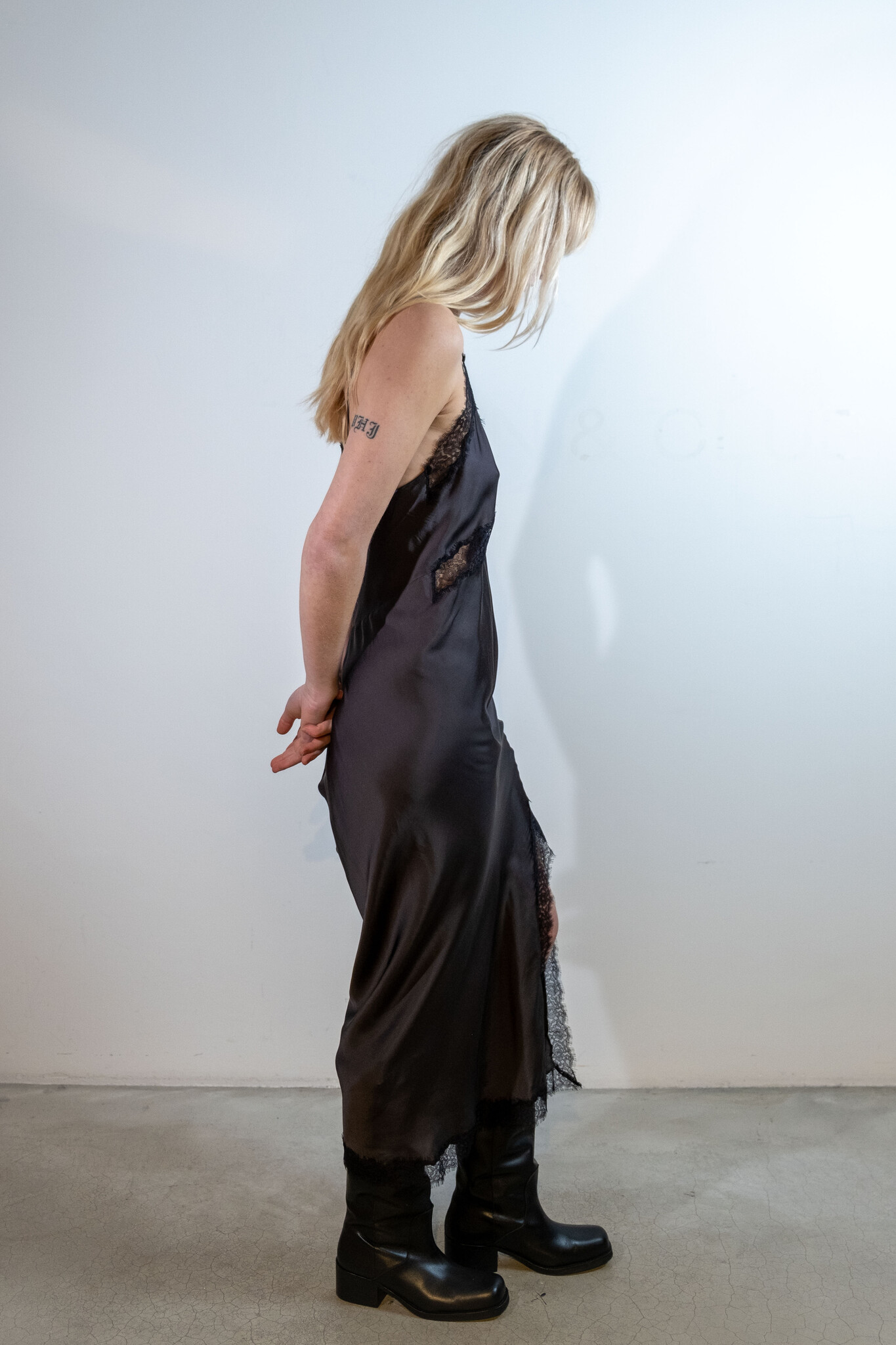 BLUE MORÉ Tijmen slip dress Dark Grey