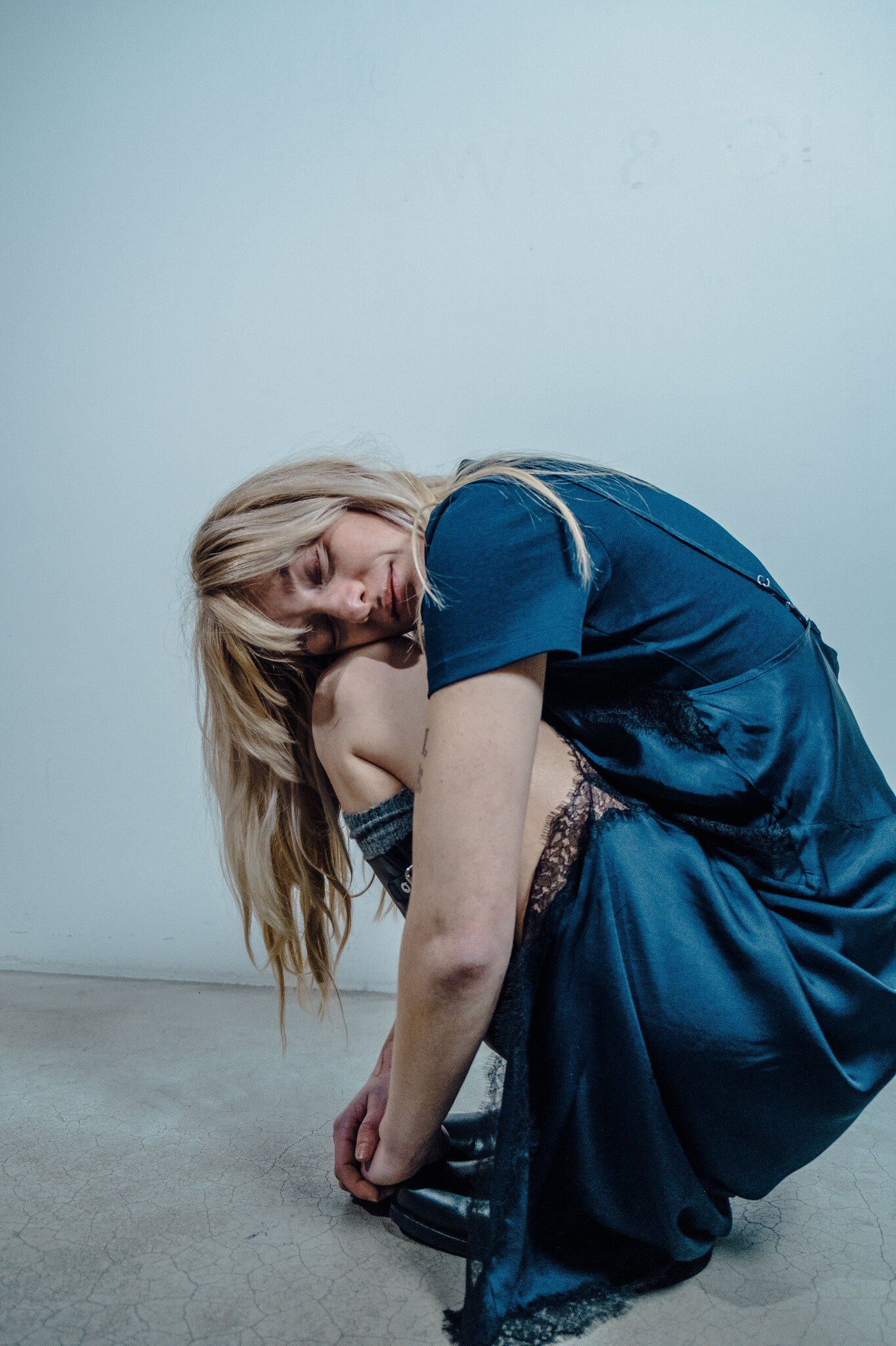 BLUE MORÉ Tijmen slip dress Dark navy