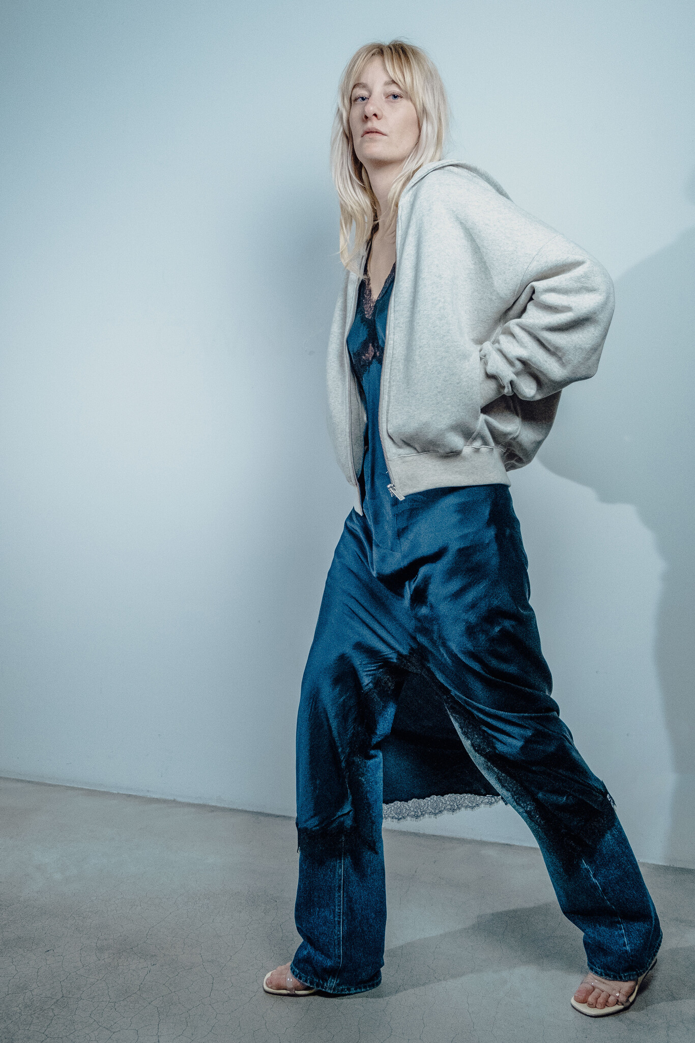 BLUE MORÉ Tijmen slip dress Dark navy