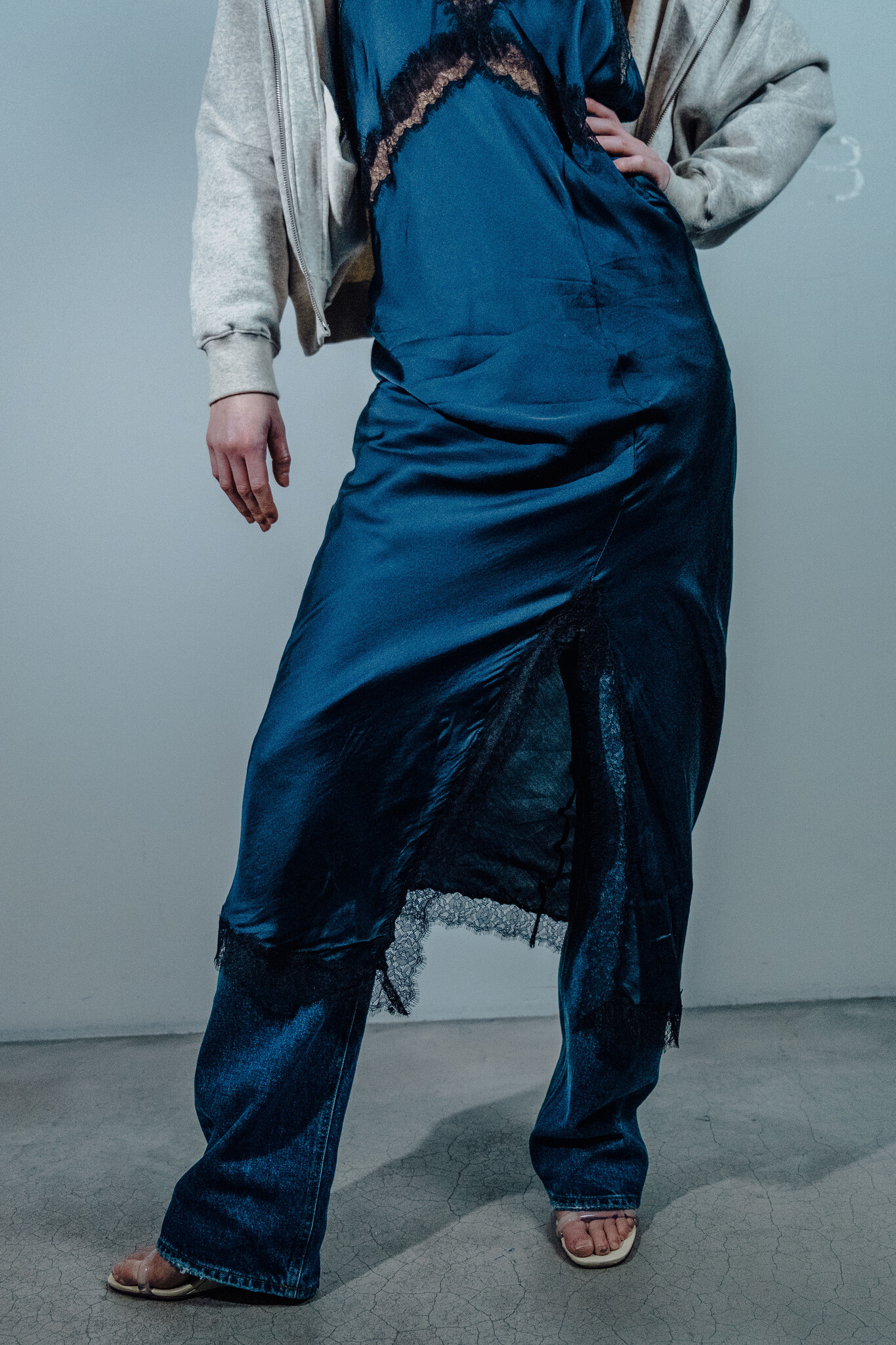 BLUE MORÉ Tijmen slip dress Dark navy