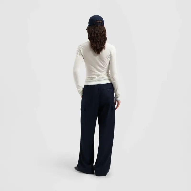 OLAF Retro logo Double layered top Lange mouwen Off white