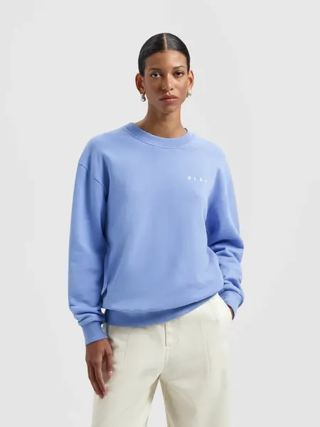 OLAF Spiral Face crewneck Trui Summer sky