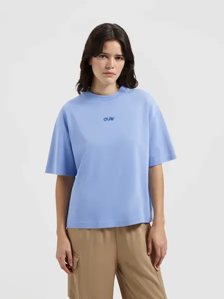 OLAF Retro logo Boxy T-shirt Summer Sky blue