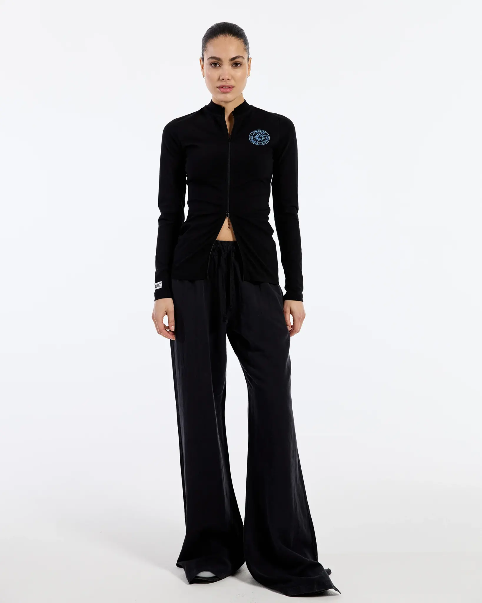 Stieglitz Gaby zipped longsleeve Black