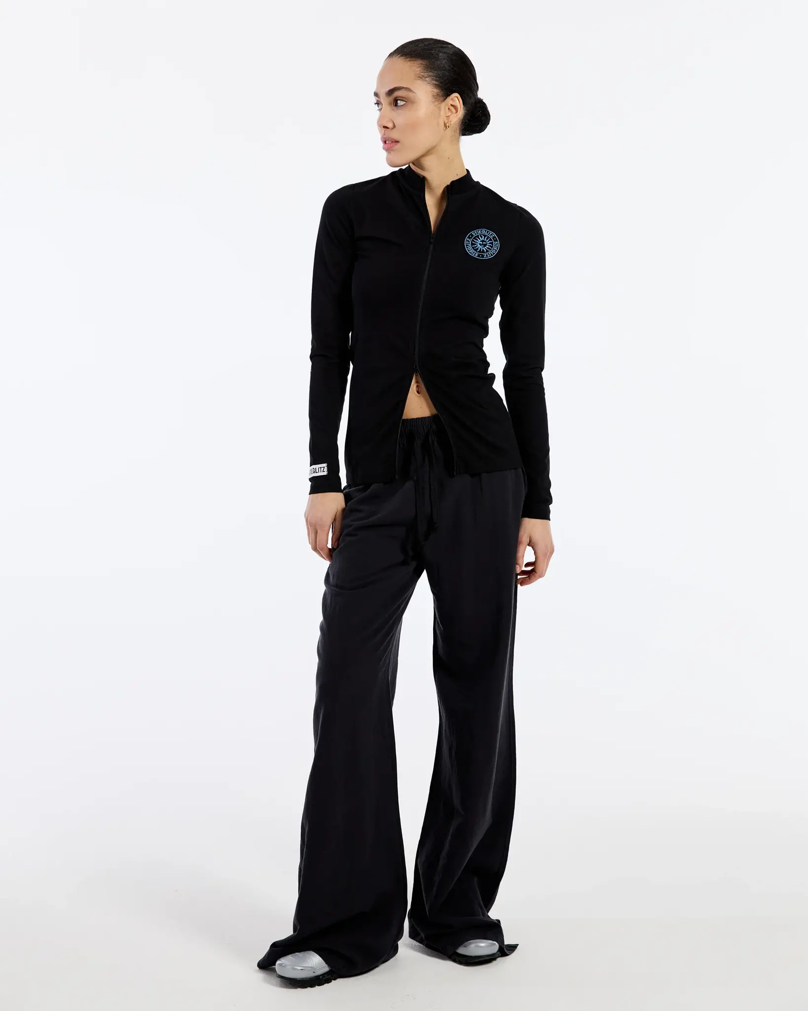 Stieglitz Gaby zipped longsleeve Black