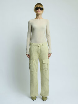 Haikure Charlize twill pants Barley