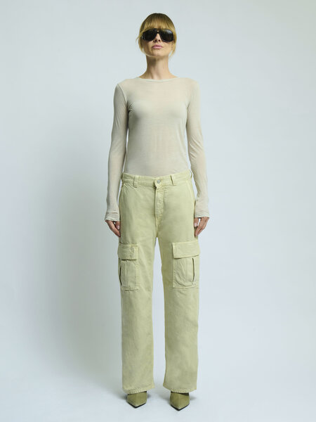 Haikure Charlize twill pants Barley