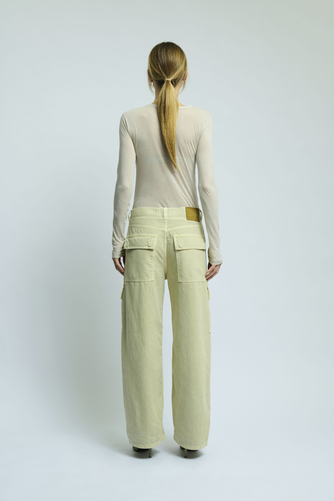 Haikure Charlize twill pants Barley