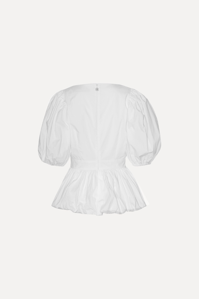ROTATE Puff sleeve bubble top Bright white