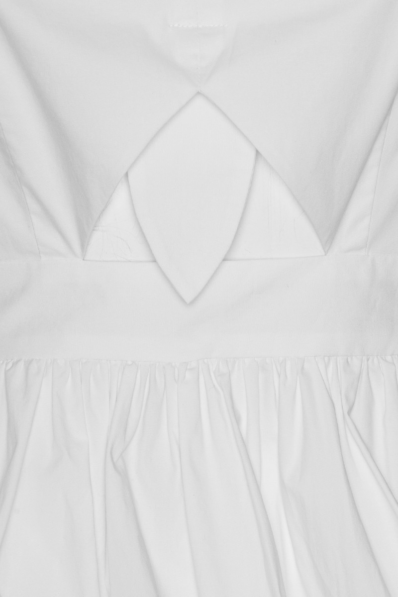 ROTATE Puff sleeve bubble top Bright white