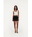 ROTATE Cotton mini skirt Black