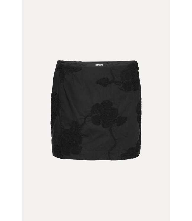 ROTATE Cotton mini skirt Black