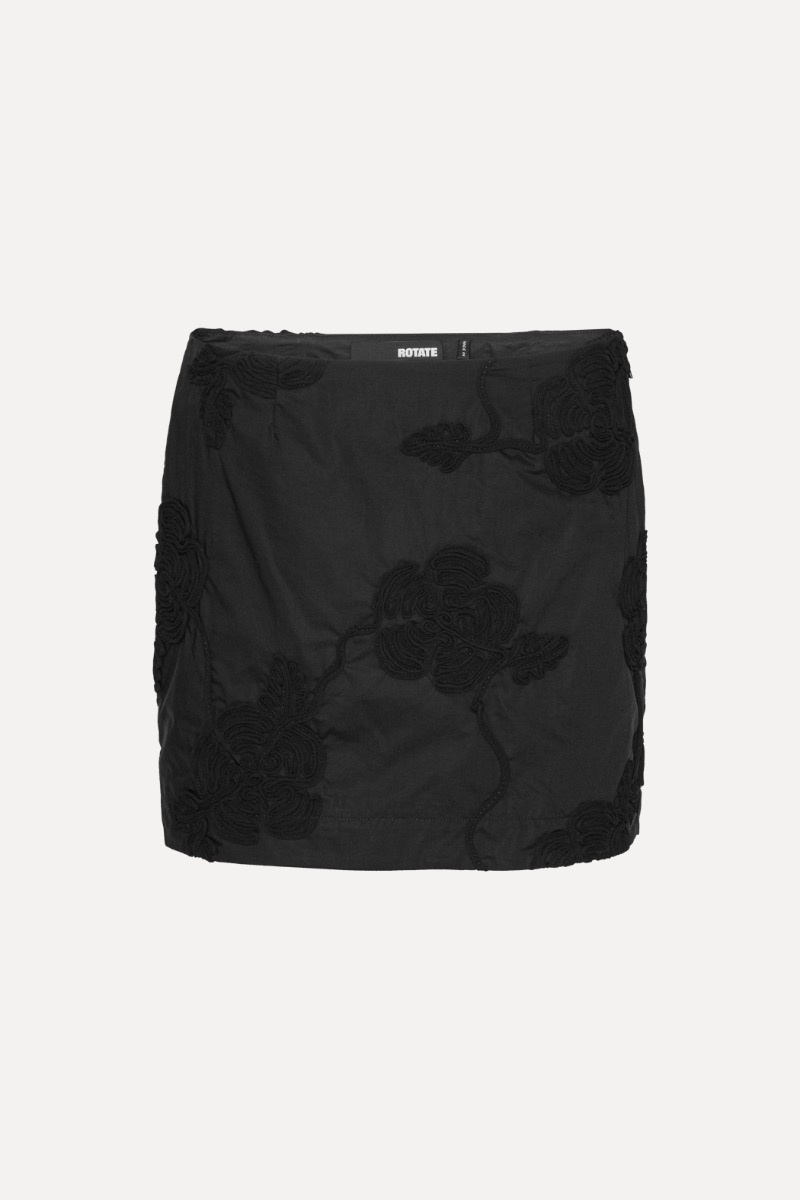 ROTATE Cotton mini skirt Black