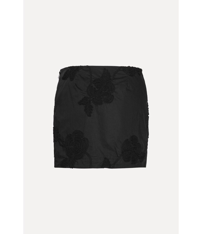 ROTATE Cotton mini skirt Black