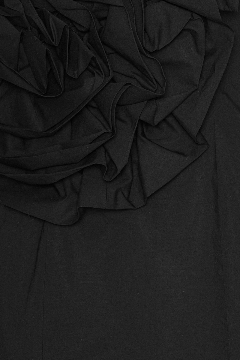 ROTATE Big flower mini dress Black