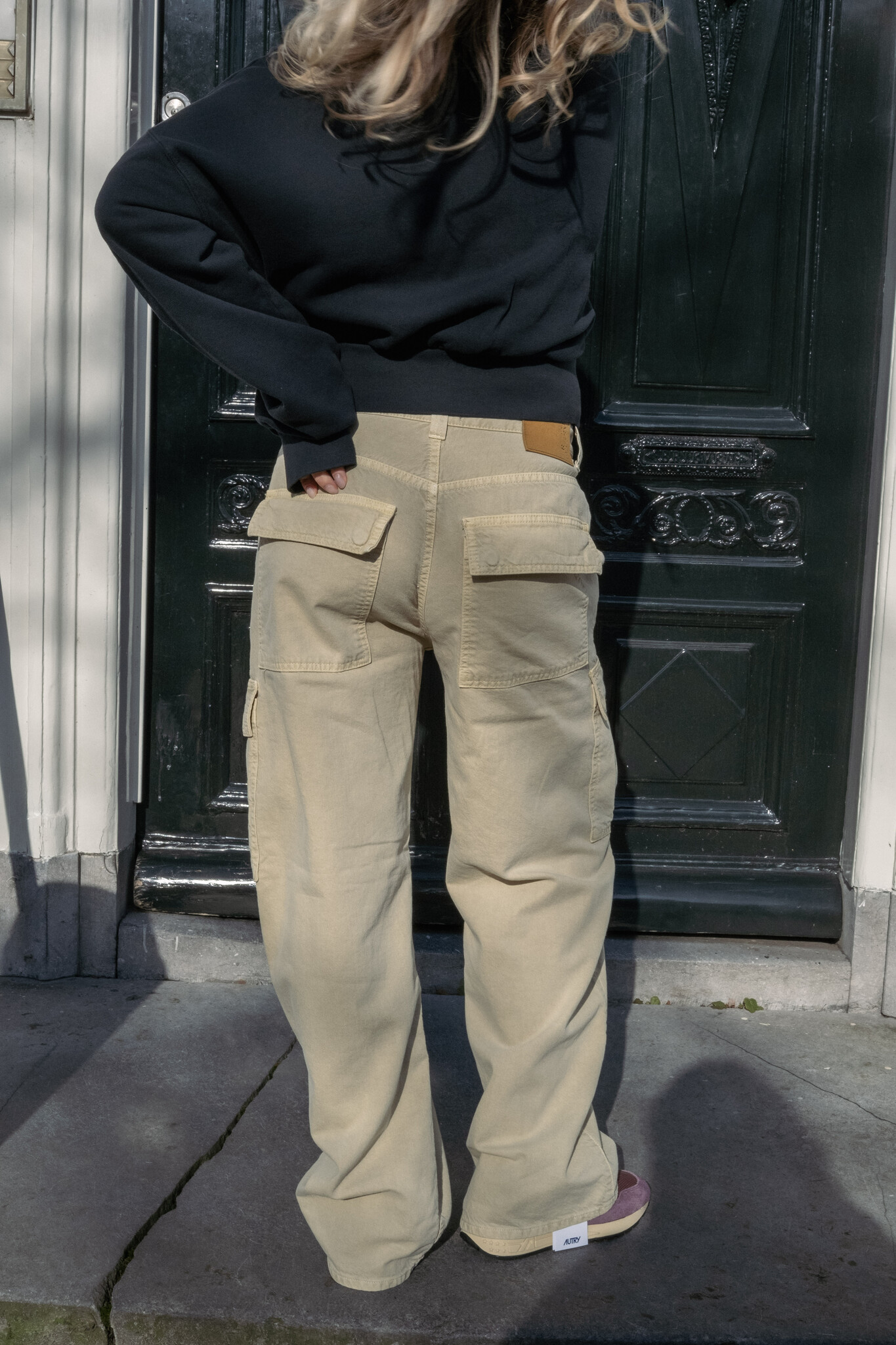 Haikure Charlize twill pants Barley