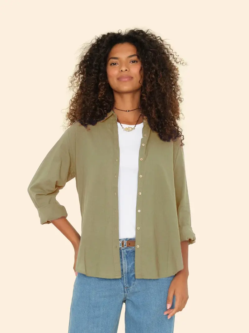 Xirena Beau shirt Dark seagrass