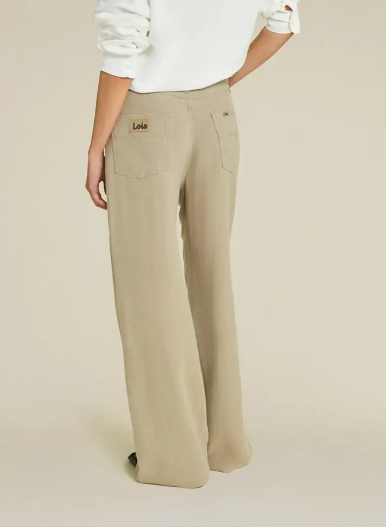 Lois Skater loose linen pants Light nomad