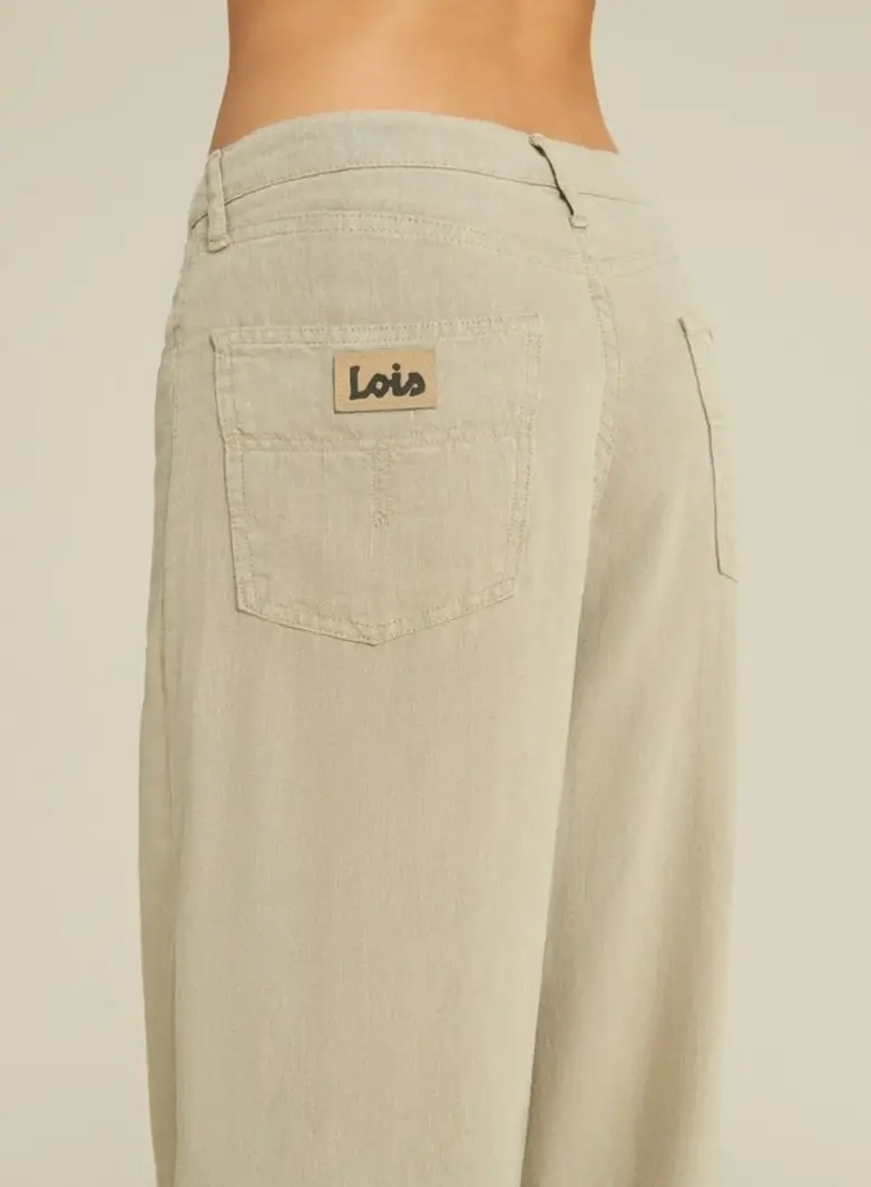 Lois Skater loose linen pants Light nomad