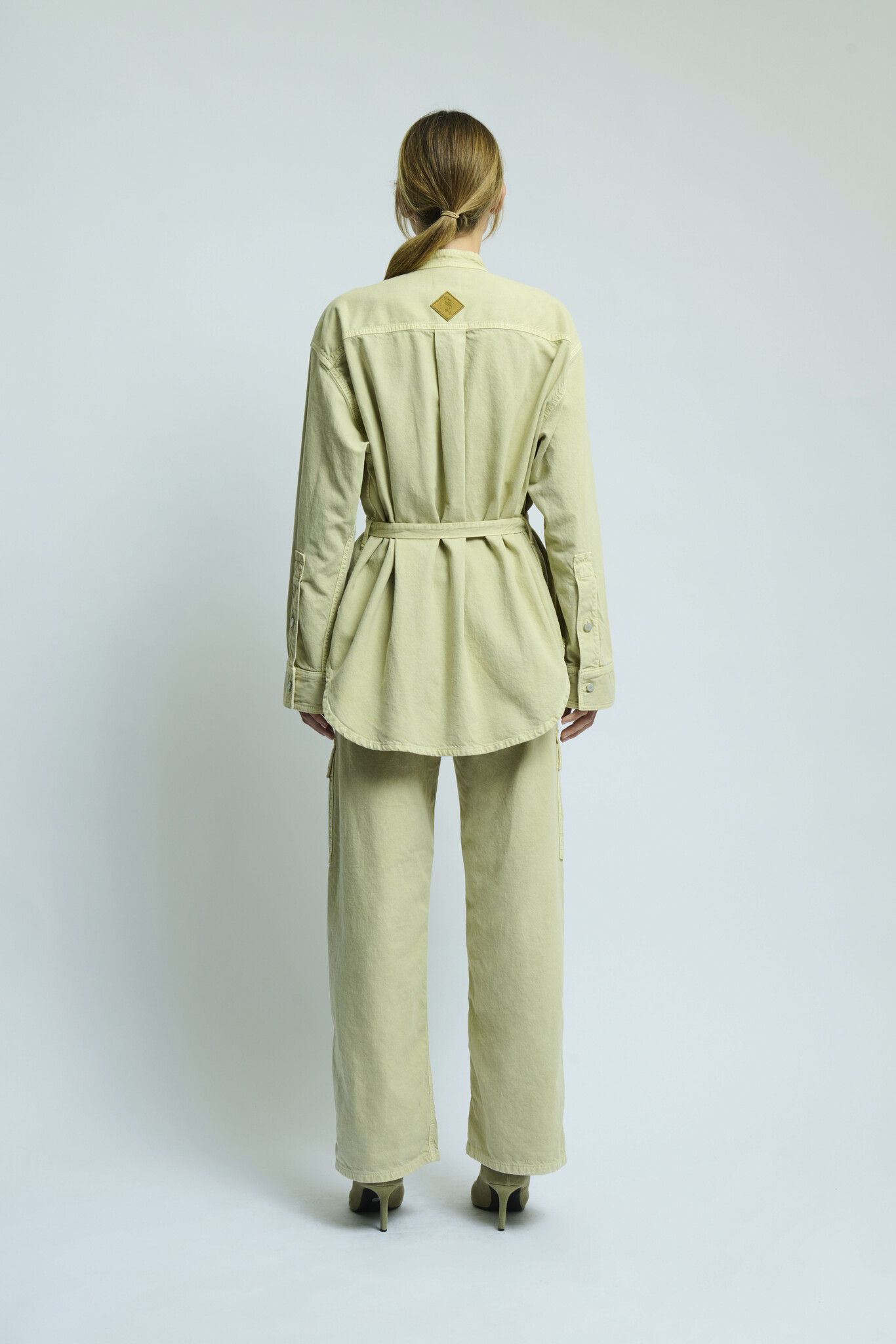 Haikure Ivonne twill shirt Barley