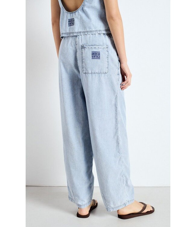 American Vintage PAY10BE pants Blue snow