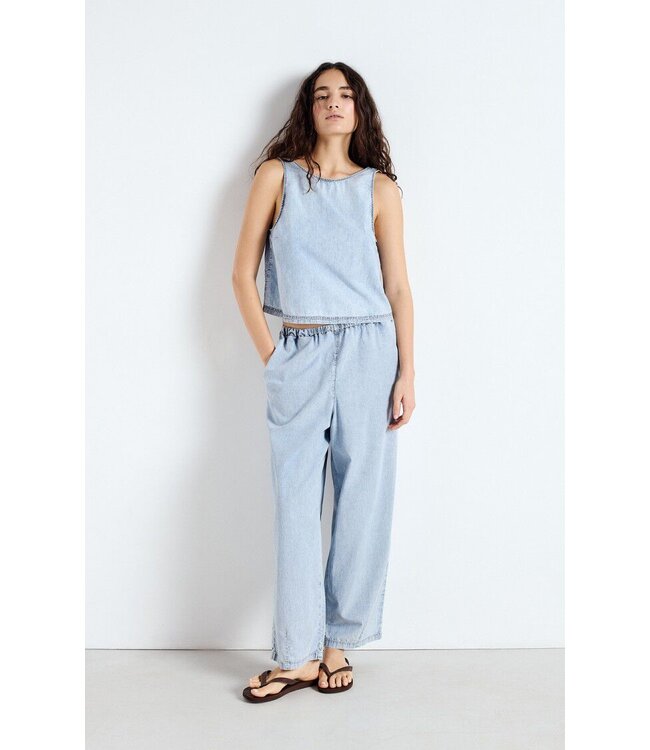 American Vintage PAY10BE pants Blue snow