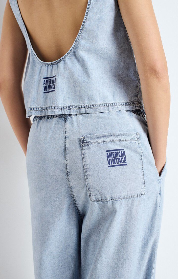 American Vintage PAY10BE pants Blue snow