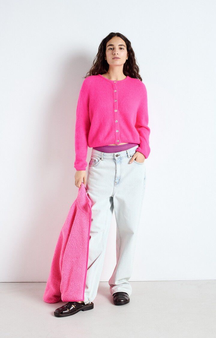 American Vintage VITO19EE vest Rose fluo chine