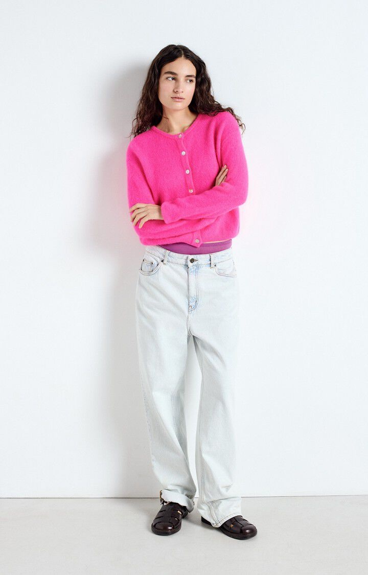 American Vintage VITO19EE vest Rose fluo chine