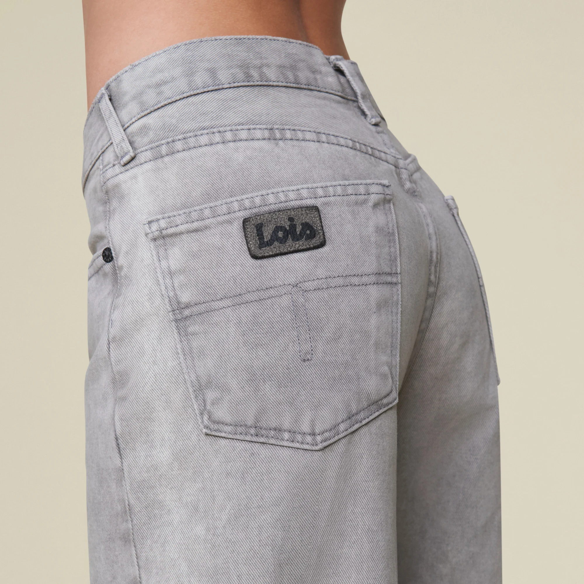 Lois Skater loose jeans Grey snow