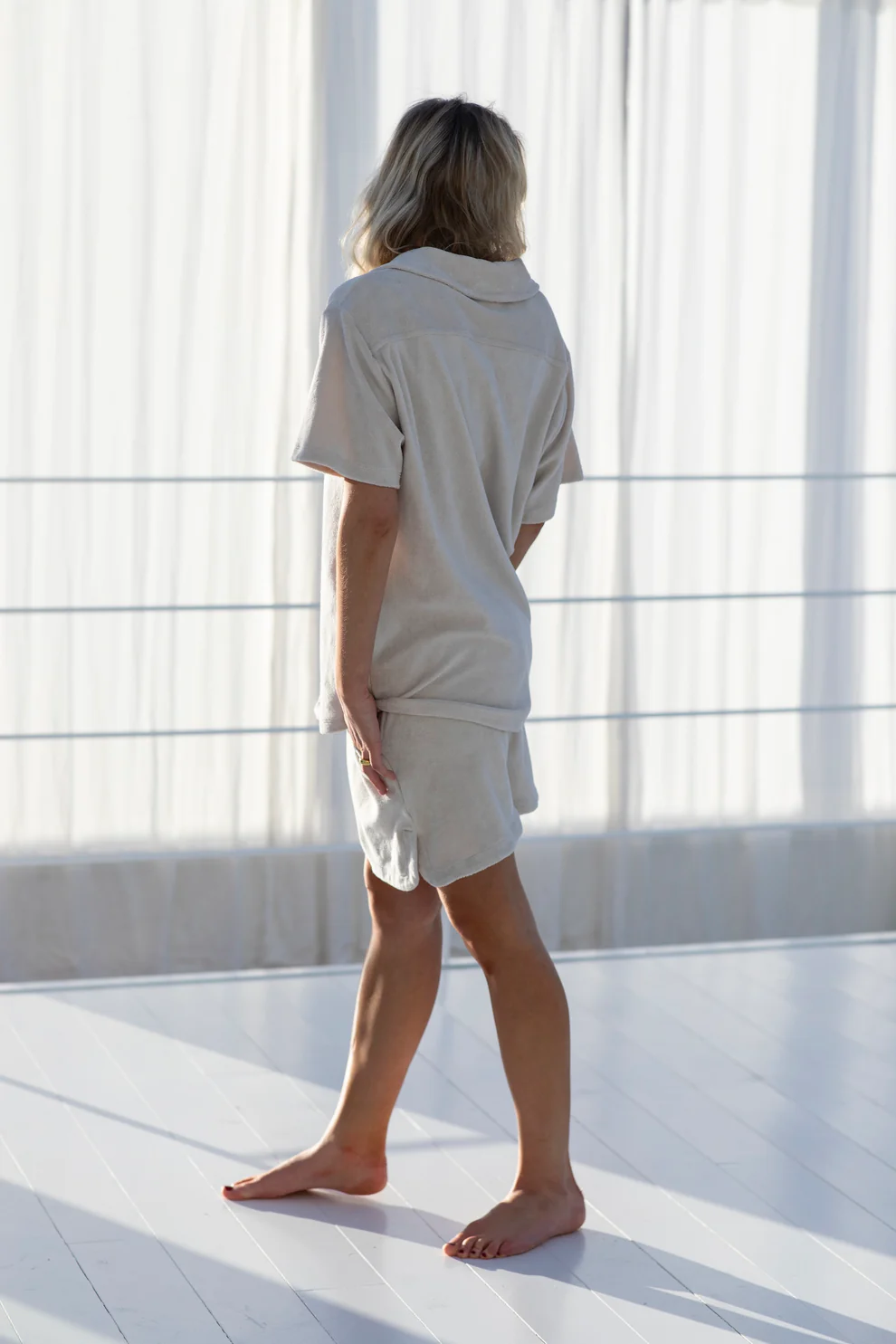 BONGUSTA Naram gym shorts Moonbeam