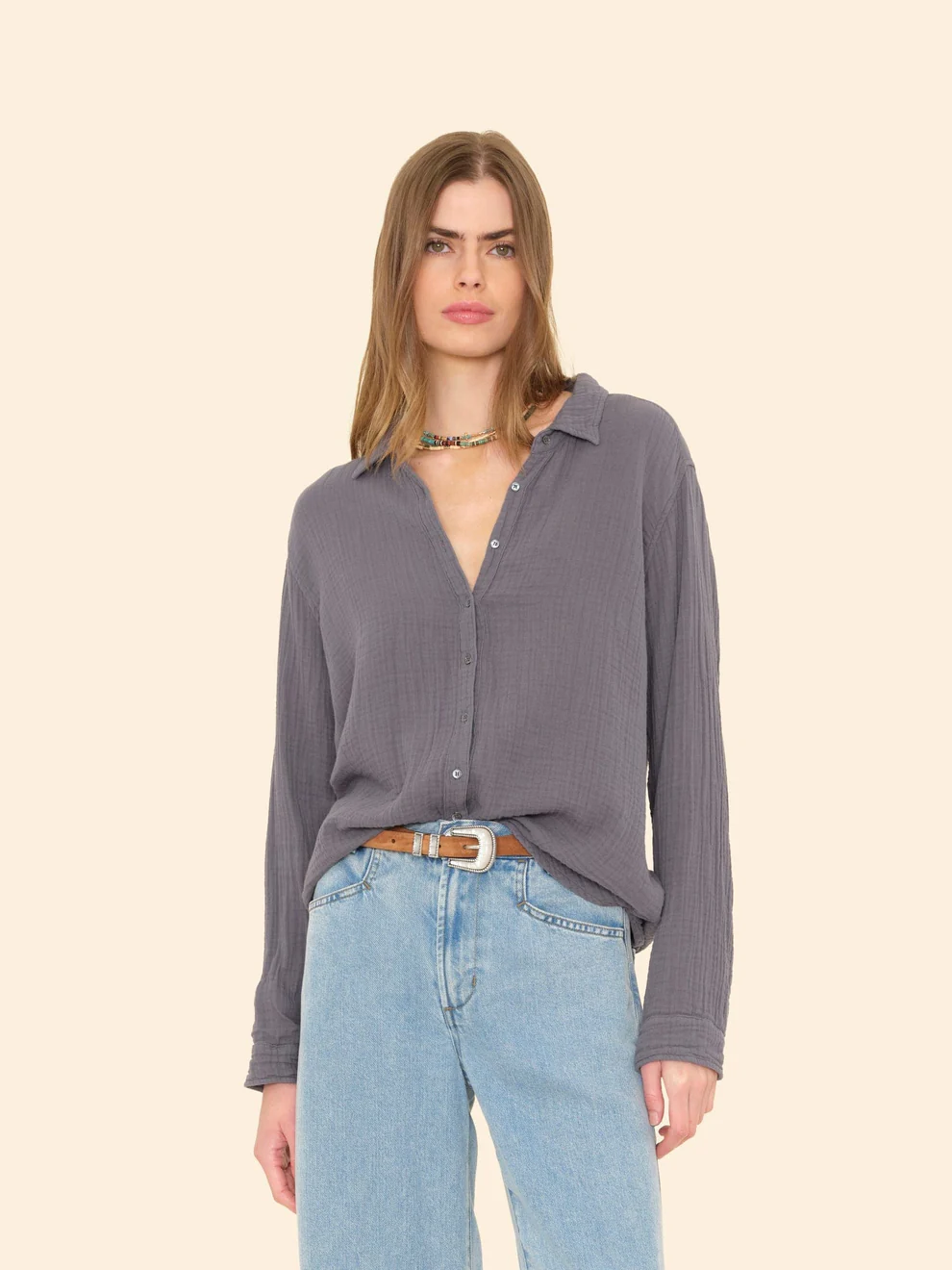 Xirena Scout blouse Obsidian